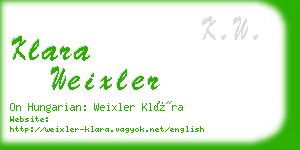 klara weixler business card